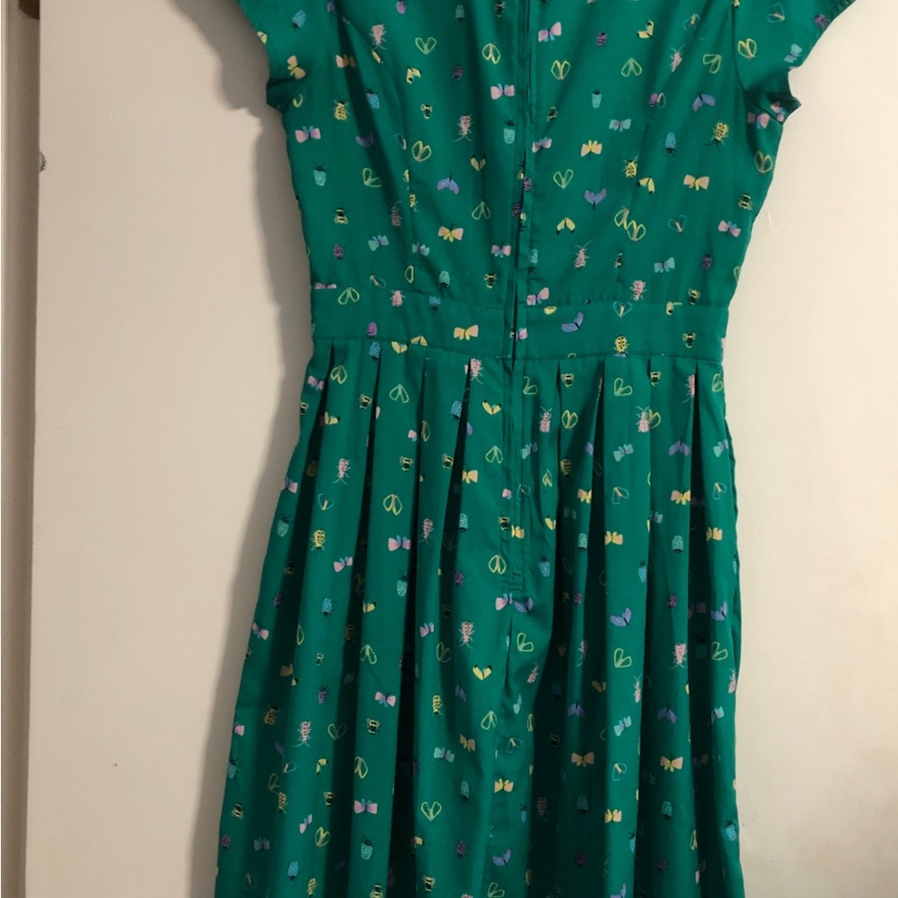 Green Floral Print Women’s Dress - Picture 7 of 10